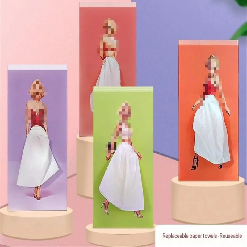 

Длинная юбка для девочек, коробка для салфеток - ловущая креативная крышка коробки для салфеток, пышная юбка, коробка для салфеток с лицом девушки, настольные декоративные украшения