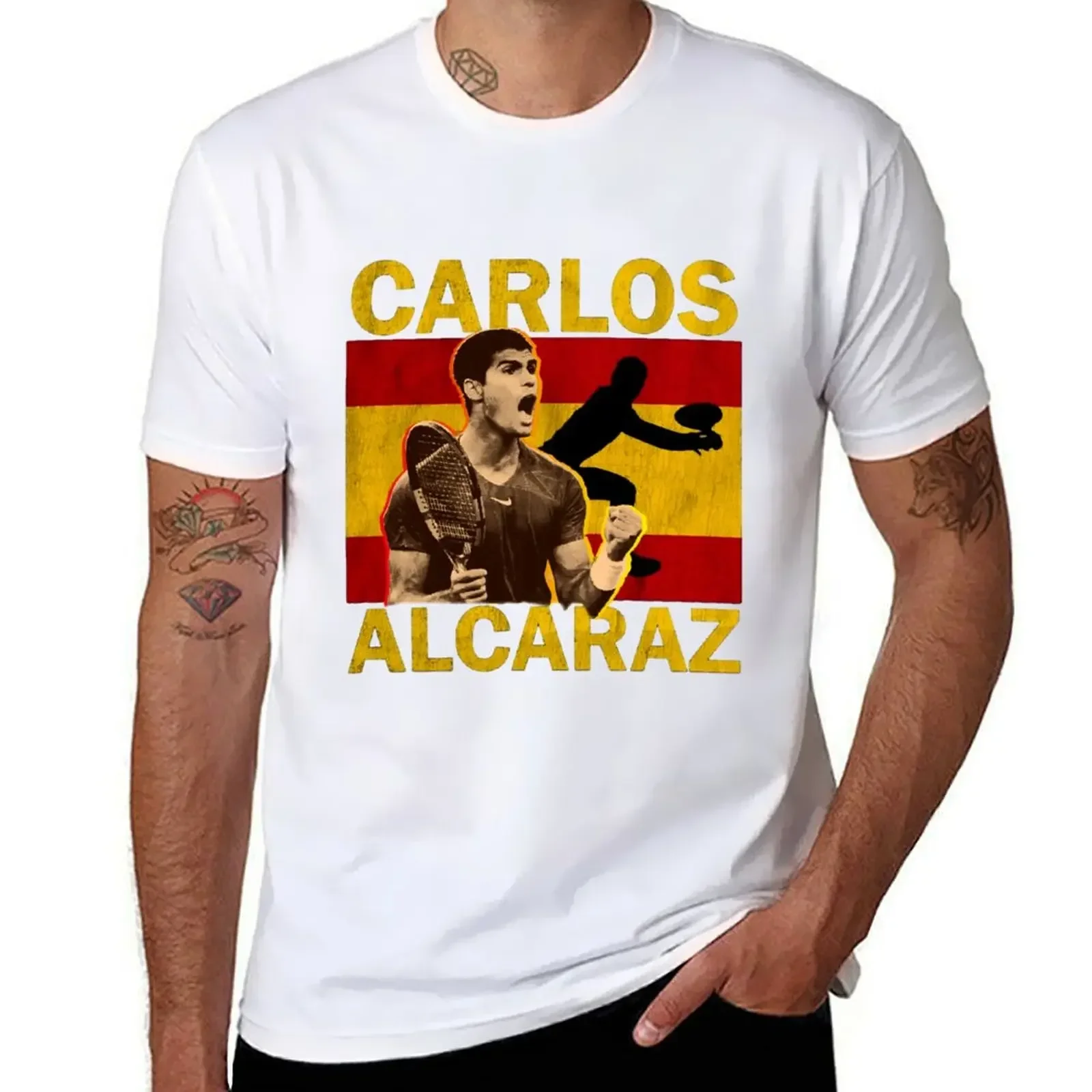 Carlos Alcaraz spain carlos alcaraz tennis winner champion sport T-Shirt anime kawaii clothes designer t shirt men manga vintage