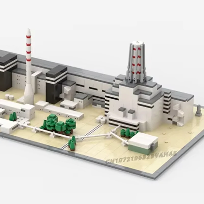 

MOC Building Blocks Street View Series Model Power Plant Architecture DIY Assemble Bricks Collection Display Creative Toys Gifts