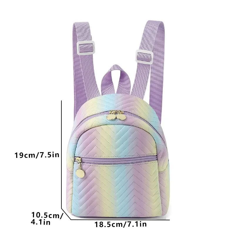 Mini Ombre Chevron Quilted Classic Backpack