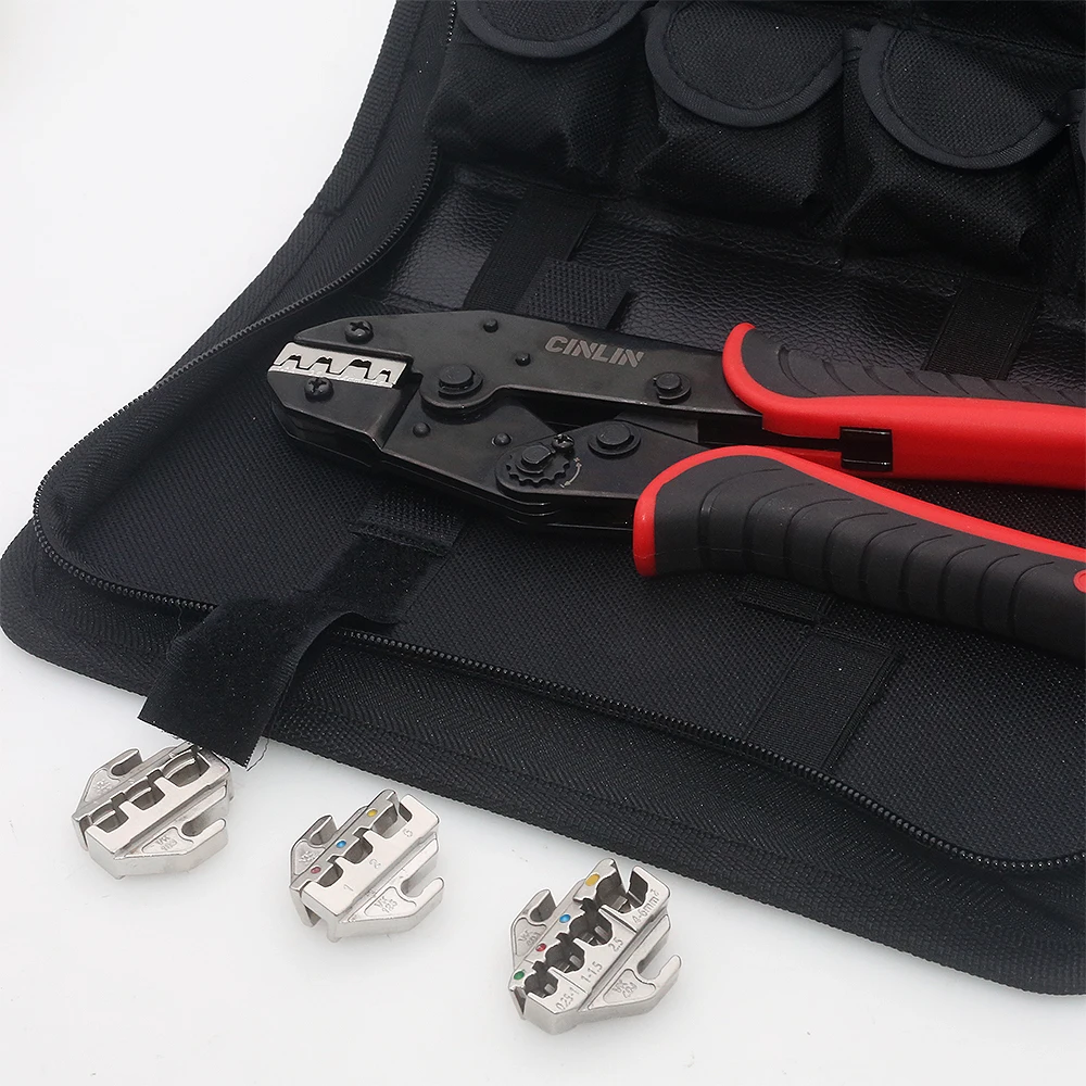 Crimping Tool 1.25-5.5mm Heat Shrink Terminals Receptacles CLE-125 AWG 17-9 Ratchet Wire Crimper Pliers