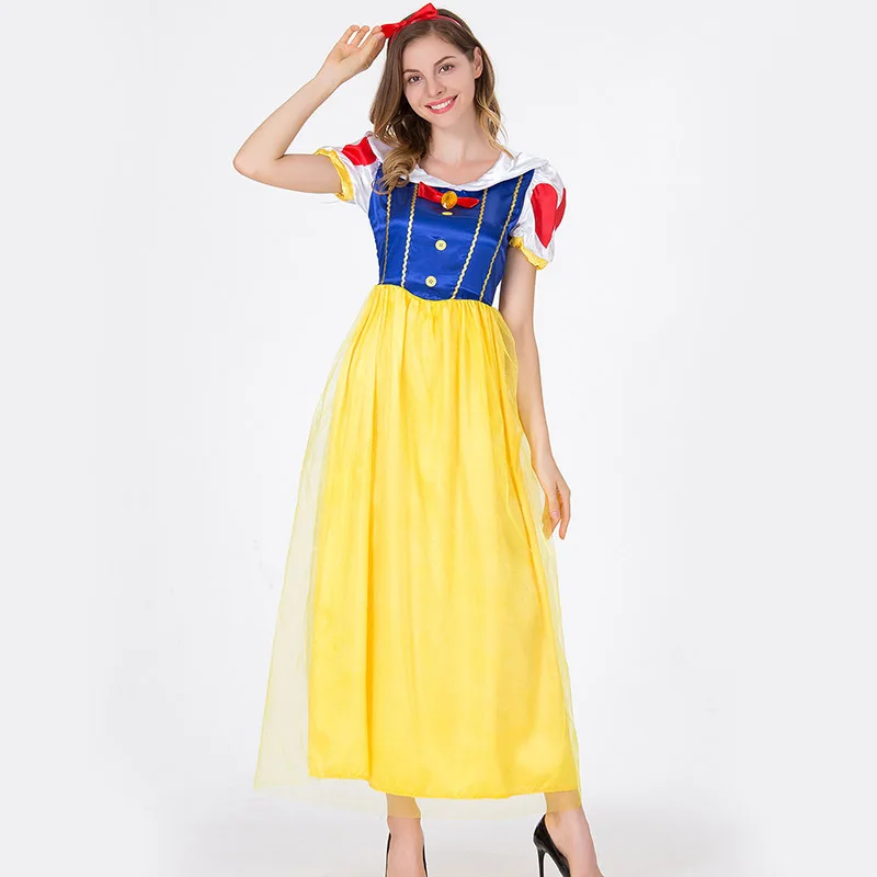 

Adult Halloween Costume Snow White Princess Role Play Performance Clothes Polyester Fiber 100% Traditional Chinese Opera Outfit