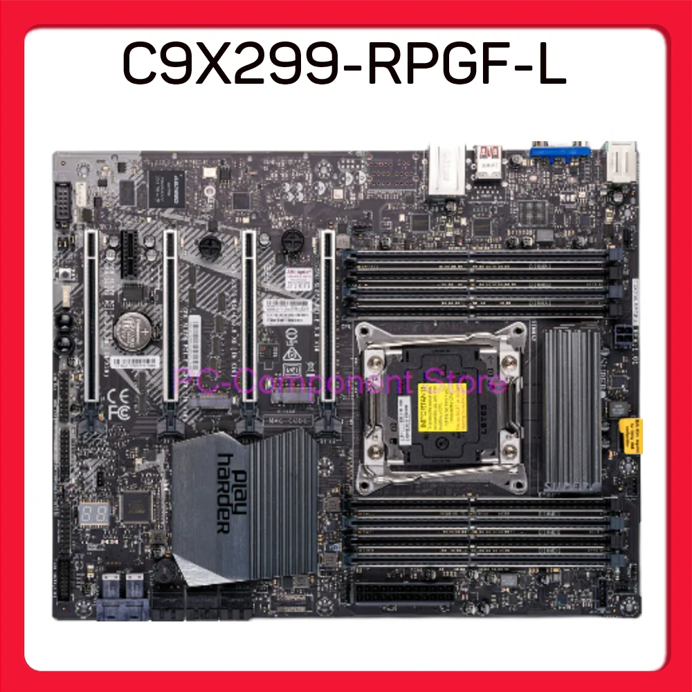 Server Motherboard For Supermicro X299 LGA2066 Support For Core x 4-way GPU Deep learning C9X299-RPGF-L