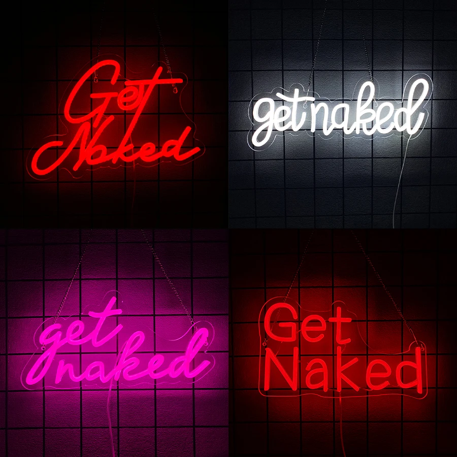 احصل على لافتة نيون من سلسلة عارية لديكور الحائط، لافتة مضيئة للبار، النادي، الحفلة، هدية عيد الميلاد للرجل، ديكور الحمام، تعمل بمنفذ USB