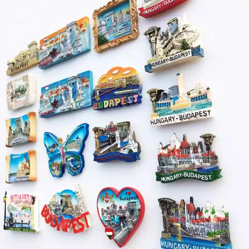 World Cultural Heritage Site Budapest, Hungary Magnet Refrigerator Sticker Scenic Tourism Commemorative Decoration Crafts