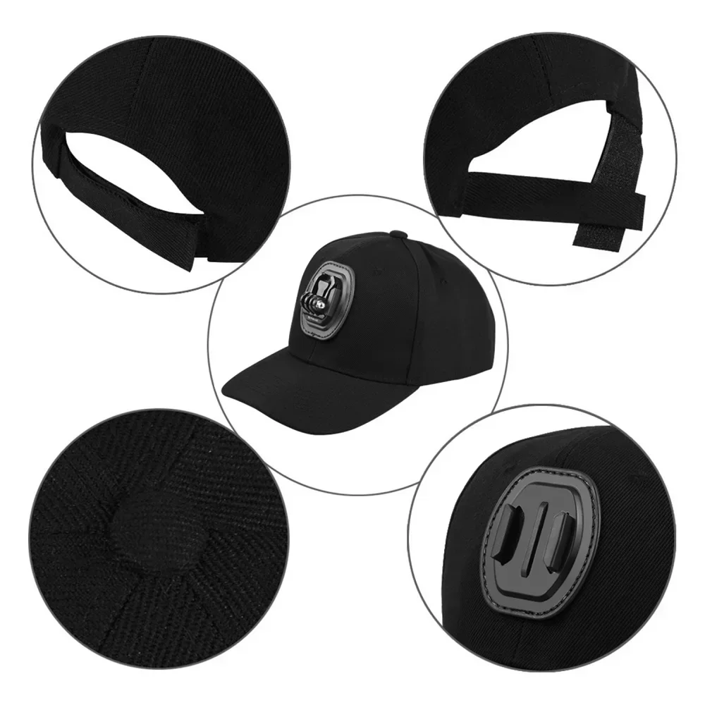 for Go Pro Accessories Canvas Baseball Hat Cap W/ J-Hook Buckle Mount Screw for DJI Osmo Action/GoPro NEW HERO/6/5 Session