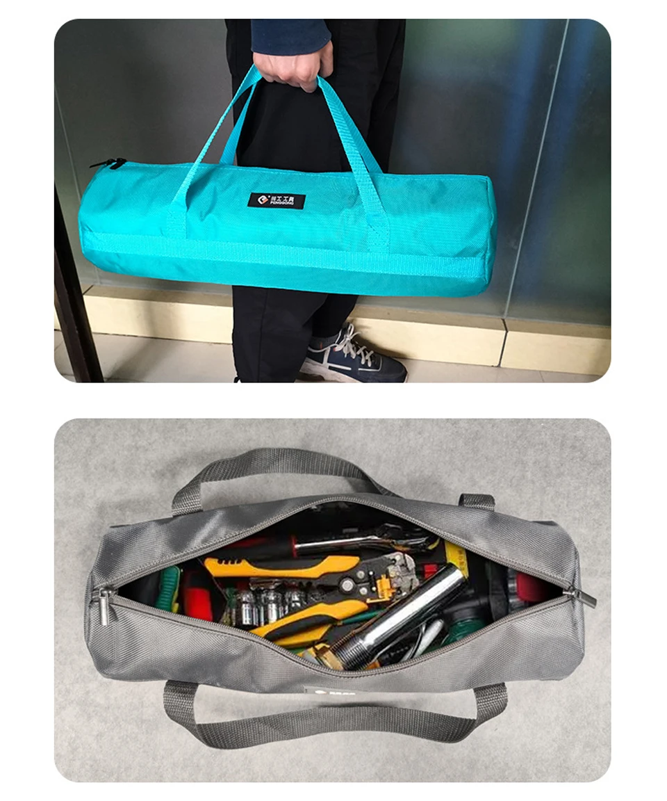 Wasserdichte Werkzeugtasche, robustes Oxford-Tuch, große Kapazität, Reise-Tragetasche, multifunktionale Aufbewahrungstasche für Angeln, Outdoor-Sportarten – Detail 8