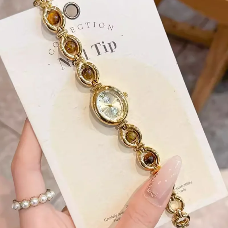 Women Bracelet Watches Oval Top Brand Luxury Ladies Wrist Watch For Female Clock Quartz Wristwatch Dropshipping Elegant Fashion