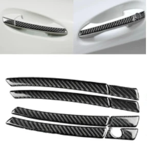 

Carbon Fiber Front Door Outer Handle Cover With Key Hole 4PCS For Mercedes Benz GLA Real Sticker Exterior Accessories Decoration