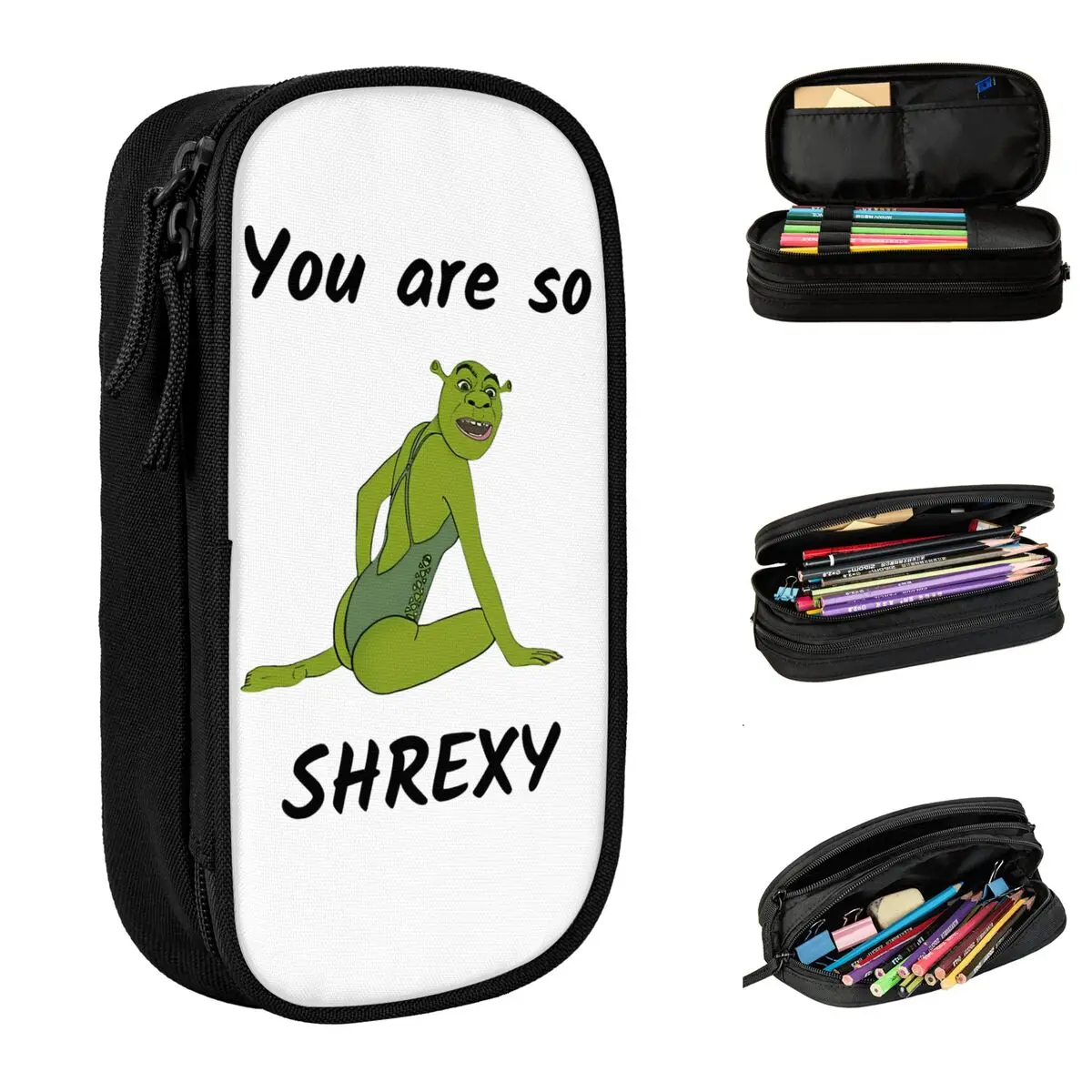 Shreks Valentines Pencil Cases Lovely You Are So Shrexy Pen Box Bags Student Large Storage School Supplies Gift Pencilcases