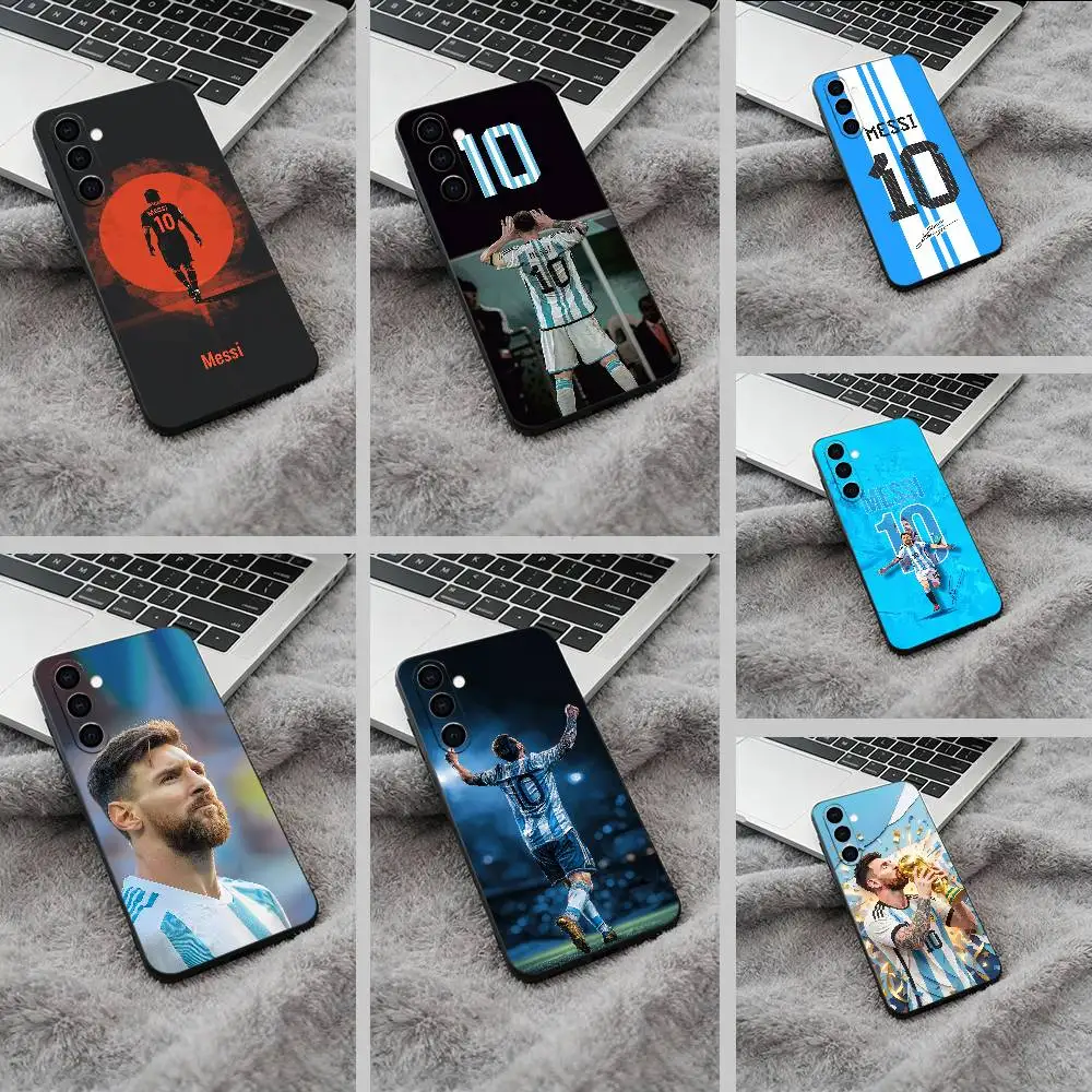 

M-Messi-10 basketball Black Soft Silicone Phone Case for Samsung Galaxy A73, A71, A72, A70, A53, A52, A51