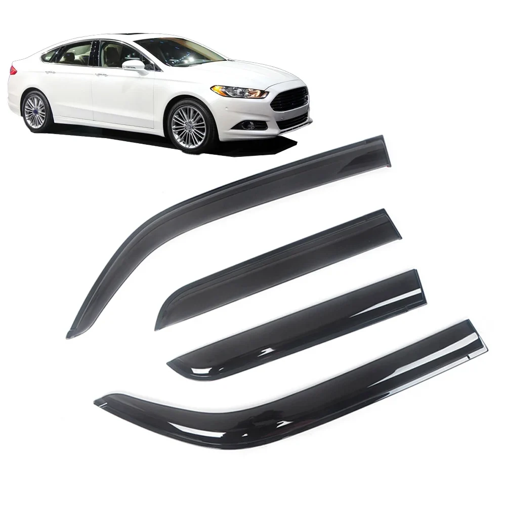 

For Ford Fusion 2002-2016 Auto Side Window Wind Deflectors Visors Black Rain Guard Door Visor Vent Shades Dark Smoke Ventvisor