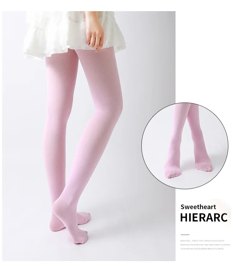 Ballett-Tanzstrumpfhose für Damen, Frühling/Herbst, Bonbonfarben, Dünne Ausführung, Modische Samtstrumpfhose – Detail 6