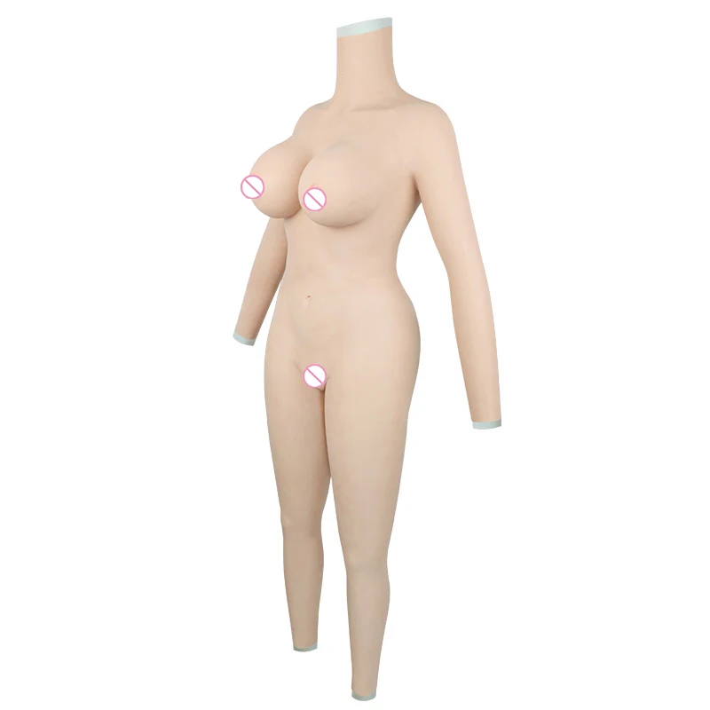 Female Fake Boobs Suit With Arm Realistic Bodysuit Silicone Breasts G Cup for Sissy Drag Queen Crossdresser Shemale Transgender