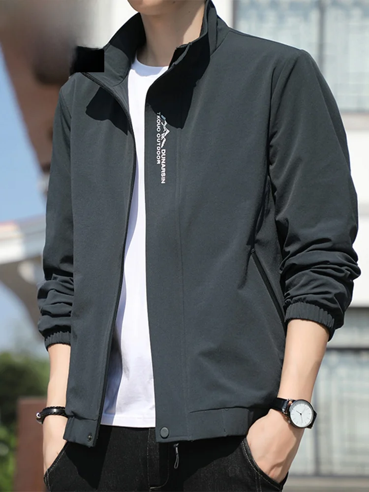 

Мужской повседневный свободный крой с воротником-стойкой, модный молодежный весенне-осенний новый бренд Sle Woodpeer из полиэфирного волокна