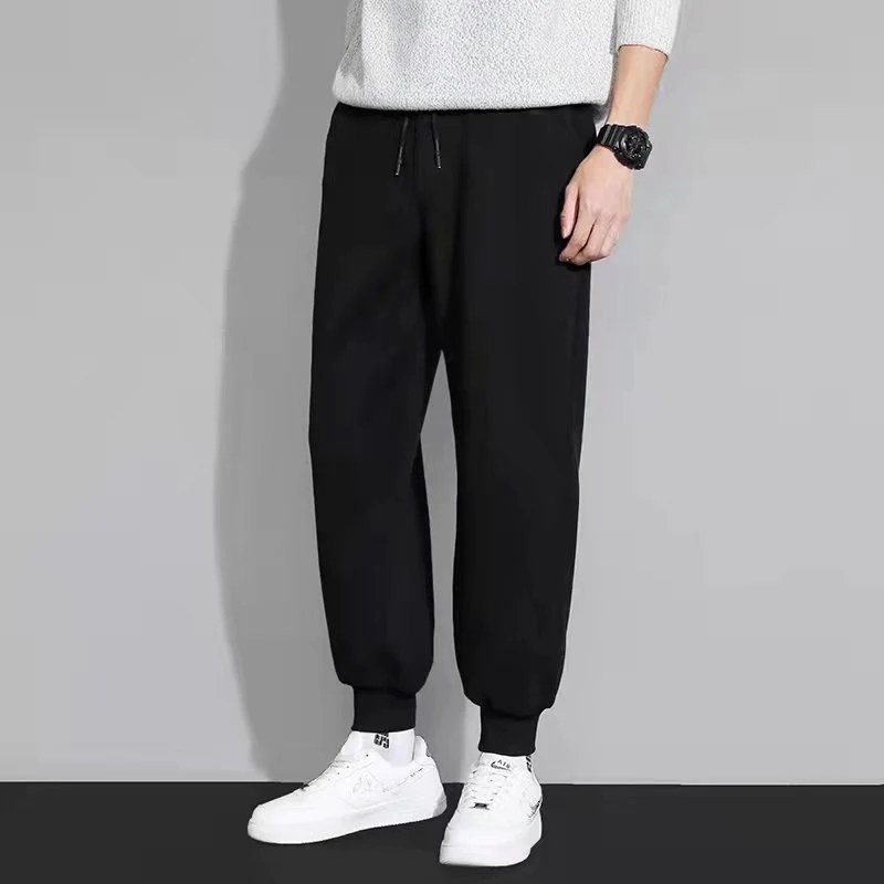 

Spring Summer Cargo Pants Men's Trendy Outdoor Ankle Banded Pant Loose Elastic Waist Overalls Harem Trousers Large size