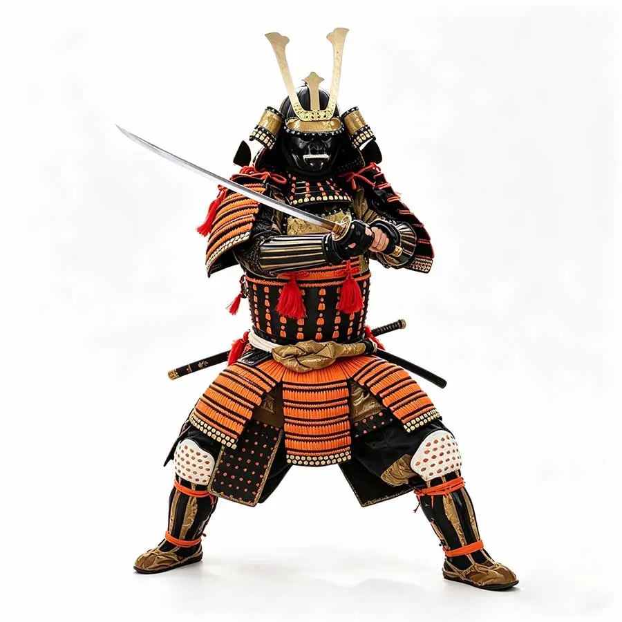 27kg Real Handmade Japanese Samurai Armor Black Red Samurai Costume for Cosplay LARP Display Medieval Samurai Costume