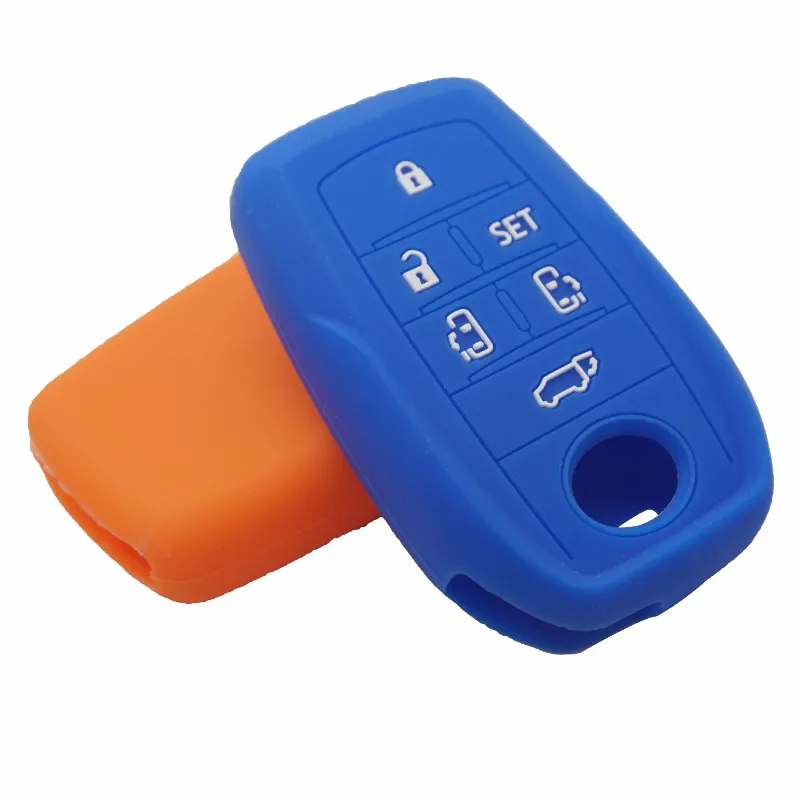 Cocolockey Silicone Cover Key Cover Case for Toyota Alphard Sienna Voxy Vizi Noah Esquire Vellfire Estima 6 Button Remote Holder