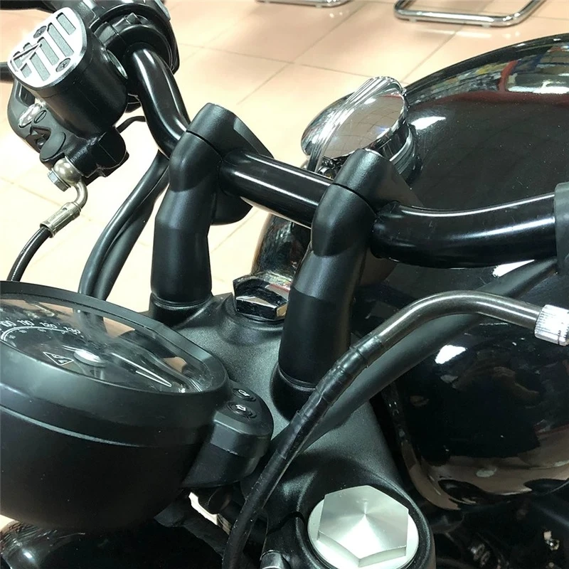 Motorcycle Handlebar Riser Heightening Spacer Mount For Triumph Bobber T100 T120 Speed Twin Handlebar Stem Riser Backward Shift