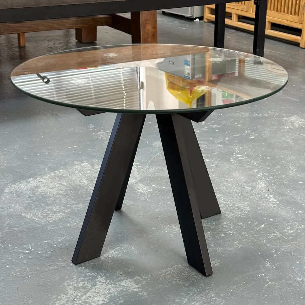 Sturdy Metal Coffee Table Legs, 16 Inch Round Base for Various Table Tops - Suitable for Marble, Glass, Wood (Enhanced Stability