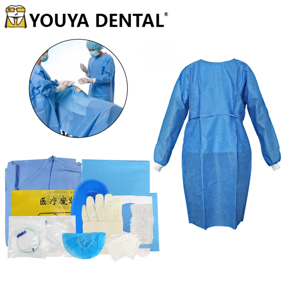 

Dental Surgical Kit Isposable Oral Surgery Kit Dental Aseptic Implant Oral Examination Consumables Isolation Gown Clean Pads