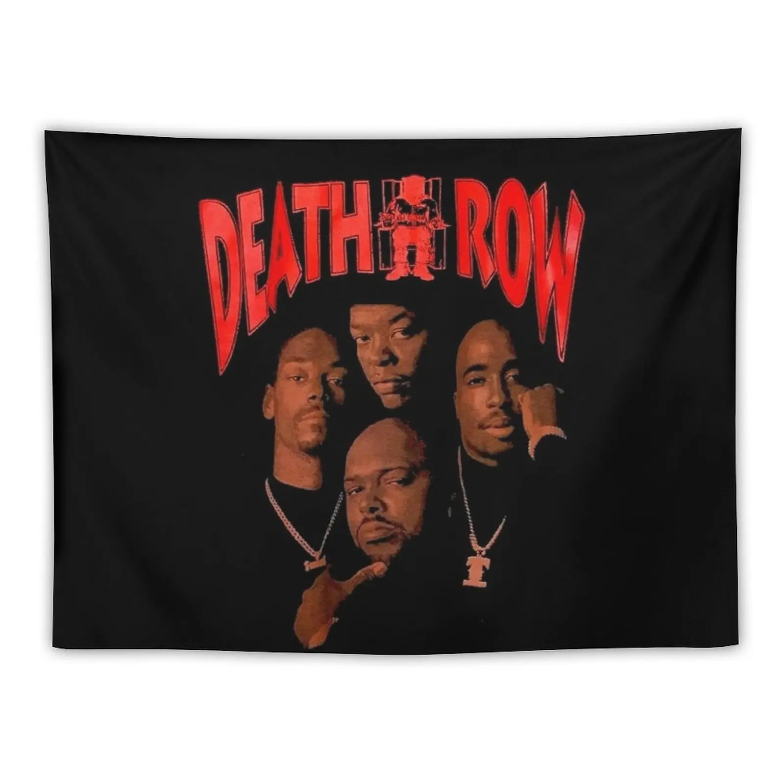 

New Lover Death Row Records Red Tie Dye Logo Tapestry Decoration Aesthetic Tapete For The Wall Wall Decor Hanging