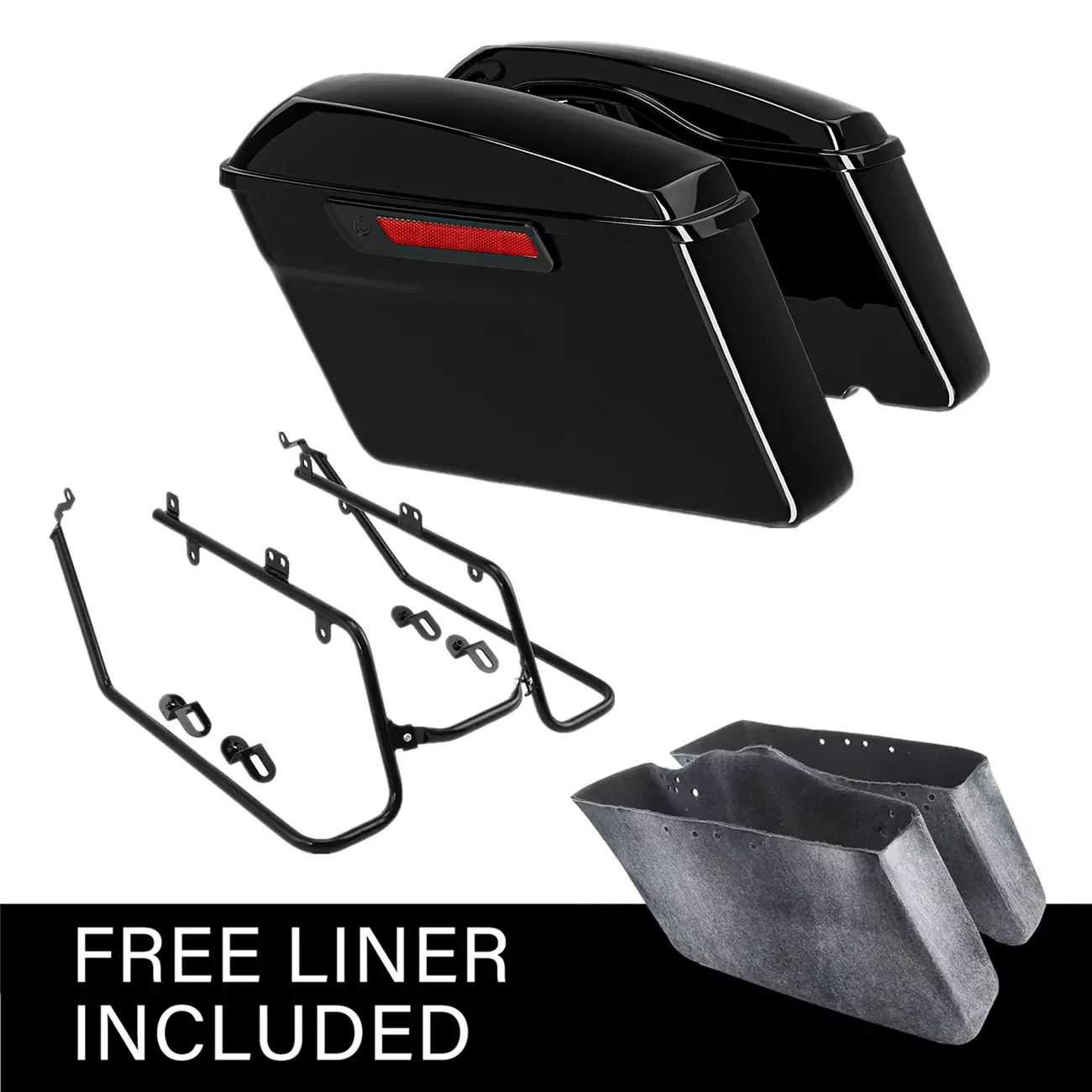Motorcycle Hard Saddlebags Conversion Bracket For Harley Dyna Fat Bob Low Rider Super Glide 2008-2017 Luggage Side Box