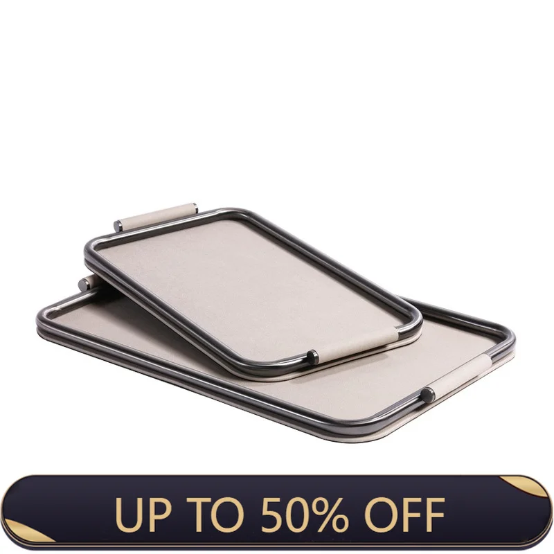 Leather Tray Fruit Cake Storage Trays Luxury Hospitality Dinner Provide Trays Home Tableware Aesthetic Decoration Unique Plate