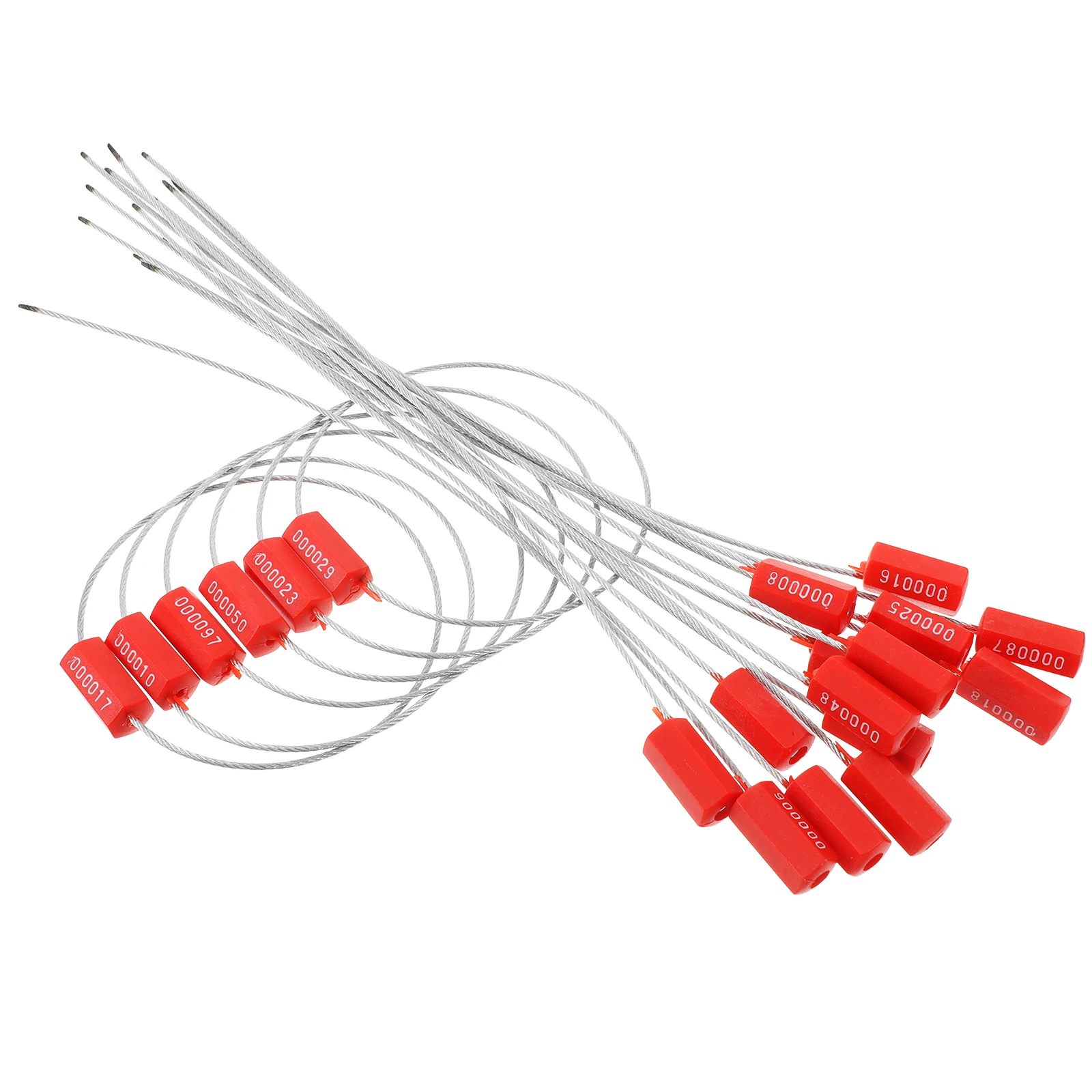 

100pcs Cable Seals Anti Tamper Security Tags for Truck Containers Adjustable Length Numbered Serial
