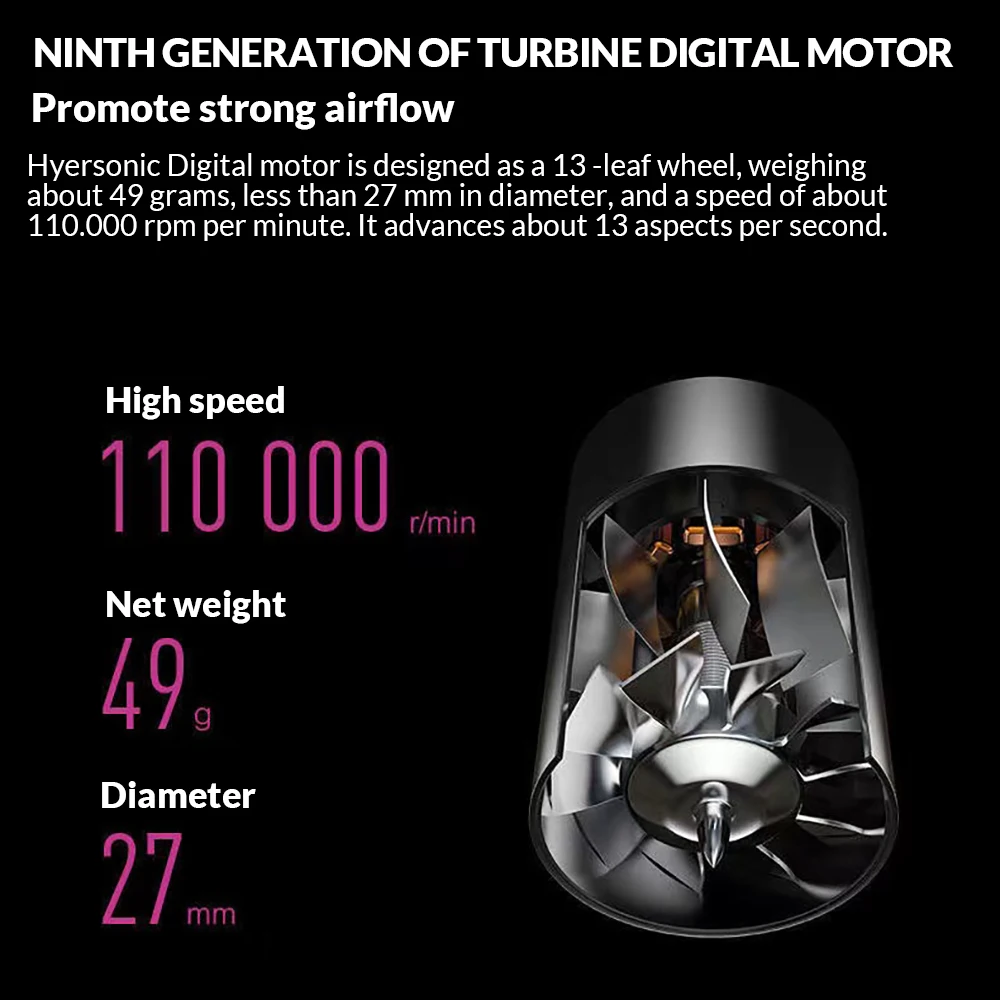 5 في 1 مجفف الشعر الأيونية الكهربائية عالية السرعة الخالية من الشفرة مجفف الشعر الأيونات السالبة المهنية 1.8 متر سوبر مجفف الشعر بلا أوراق