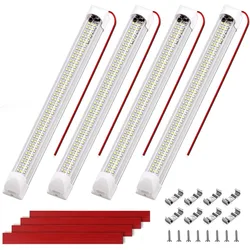 12v LED Interior Light Bar | 108LEDs 1600LM 6W DC 12 Volt led Strip Lights Enclosed Trailer Lights Fixture for Camper Tru