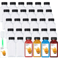 8oz Empty Plastic Bottles with Leak-Proof Caps Food Grade Recyclable Bulk Beverage Containers Clear PET Bottles for Homemade
