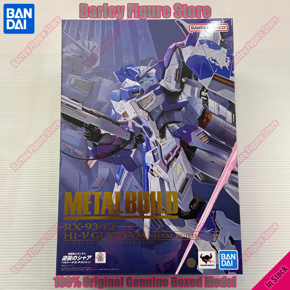 

Bandai Metal Build RX-93-Nu2 Hi-Nu Gundam Action Figure Expo Limited Edition Char's Counterattack Die-Cast Collectible Model Toy