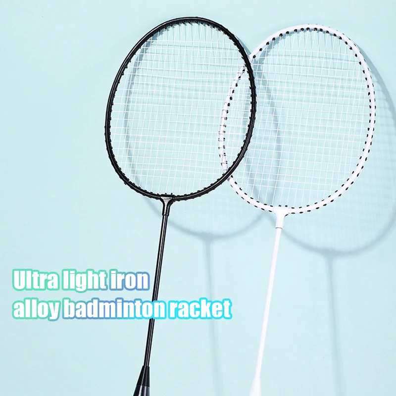 2pcs Badminton Racket Set Ultralight Split Ferro Alloy Adult Badminton Racket With Bag Attacking And Defending