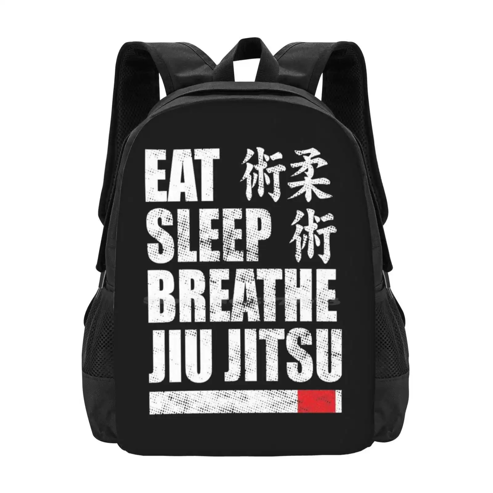 

Eat Sleep Breathe Jiu Jitsu Hot Sale Schoolbag Backpack Fashion Bags Bjj Brazilian Jiu Jitsu Jiujitsu Martial Arts Gym Training