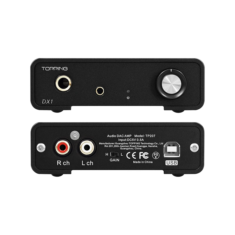 TOPPING DX1 Hi Res Audio DAC Headphone Amplifier AK4493S DAC Chips 6.35mm 3.5mm Headphone Amp USB DSD256 PCM384 XMOS XU208