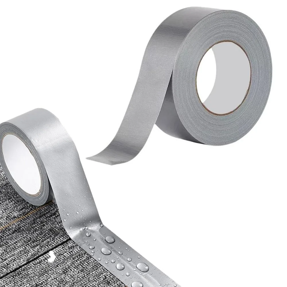 10m Waterproof Duct Tape Hand Tearable Heavy Duty Strong Adhesive Silver Gaffer Tape for Home Repair Outdoor Sealing DIY
