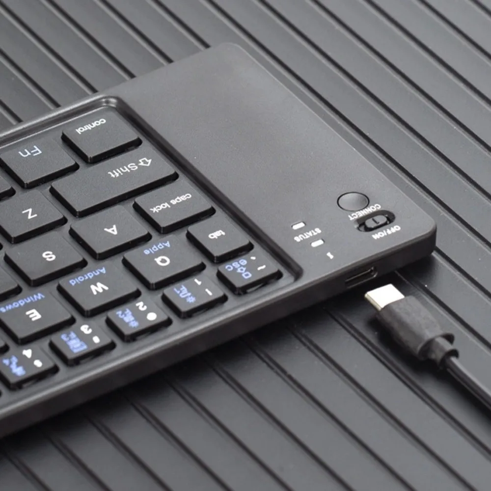 

Mini Wireless Folding Keyboard Slim Design Rechargeable Bluetooth Keyboard Universal Lightweight Foldable Keyboard Notebook