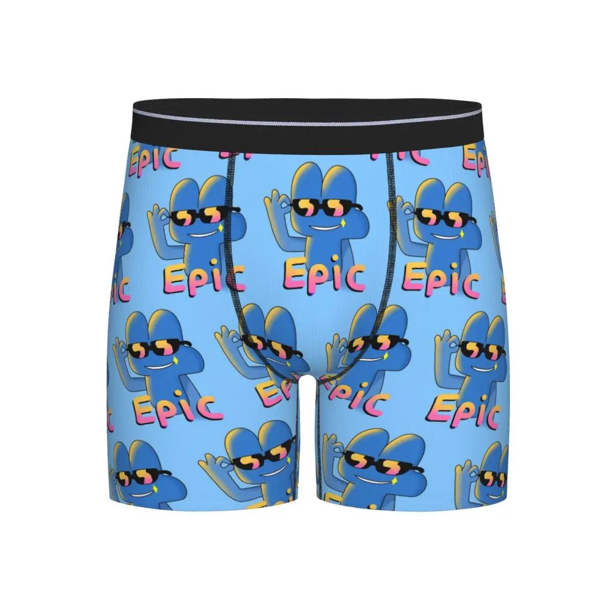

Long Boxer Underpants Shorts BFDI Four With Sunglasses Panties Men's Comfortable Underwear for Homme Man Boyfriend Gifts