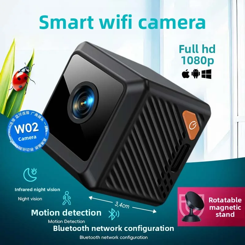 

W02 Camera Full Hd 1080P Wide-Angle Camera Wireless Wifi Home Baby Security Surveillance Camera
