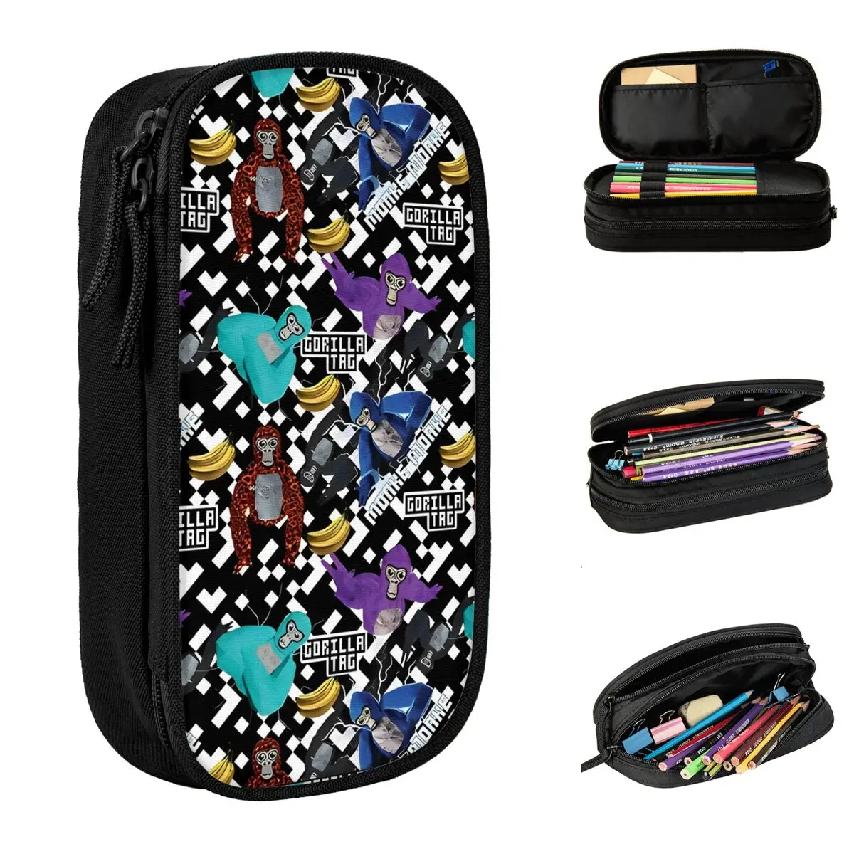 gorila tag vr gamer gaming lapis cases jogos quentes pen holder bolsas estudante grande armazenamento estudantes e presente escolar 01