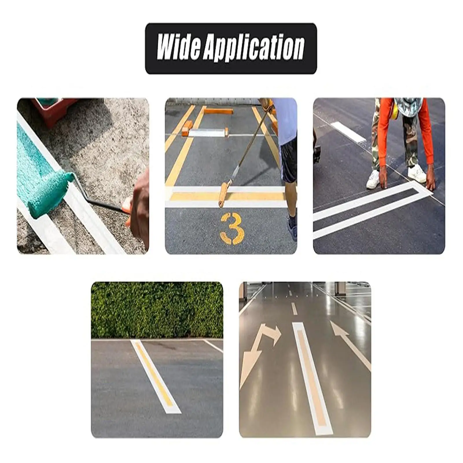 استنسل خط موقف السيارات سيليكون قابل للطي محمول 4 × 84 بوصة للممرات