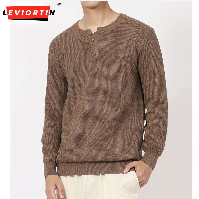 

Men's 2025 Spring and Autumn Youth Trendy New Retro High end Pineapple Pattern Knitted Hoodie Casual Long Sleeve Sweater