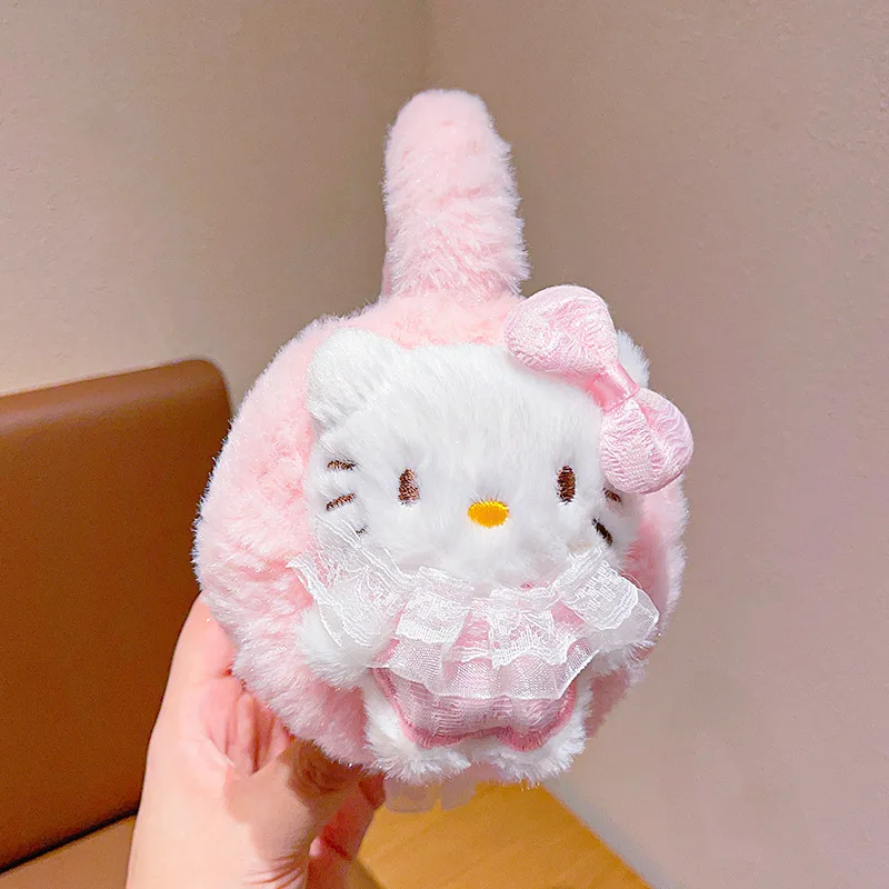 1PCS for Hello Kitty Earmuffs Girls' Foldable  Warmth for Little Ones Cute  Cold-Weather Protection Surprise Gift