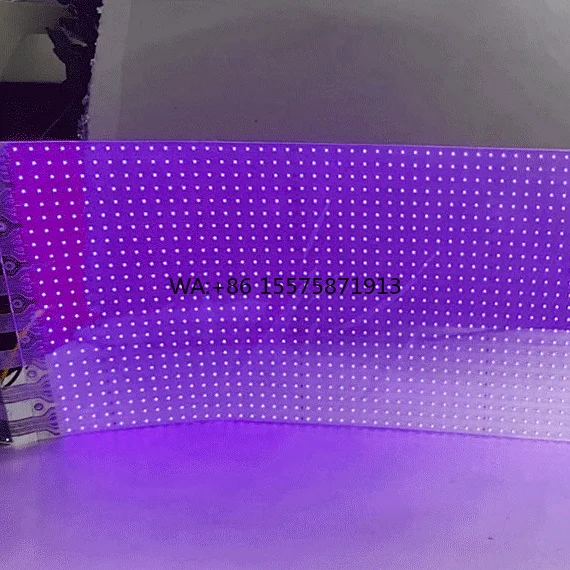 Customizable Flexible Led Crystal Film Screen Transparent Display for Glass Windows Decorative Flexible LED Film