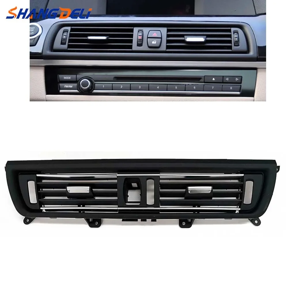 Panel Outlet High-end kisi ventilasi pendingin udara pusat mobil untuk BMW 5 Series F10 F11 F18 520i 523i 525i 528i 535i