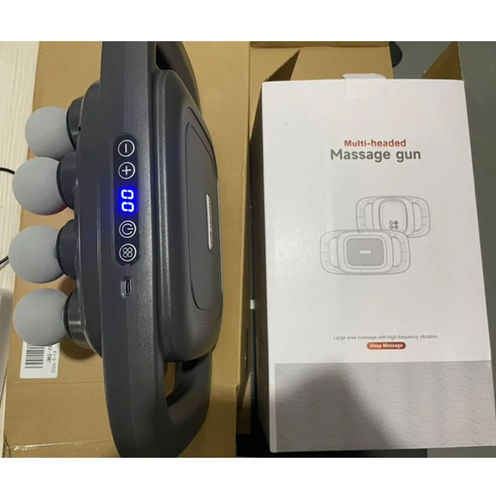 Massage 8 Heads Massage Gun Deep Tissue Muscle Relax High Power Wireless High Frequency Vibration Masajeador