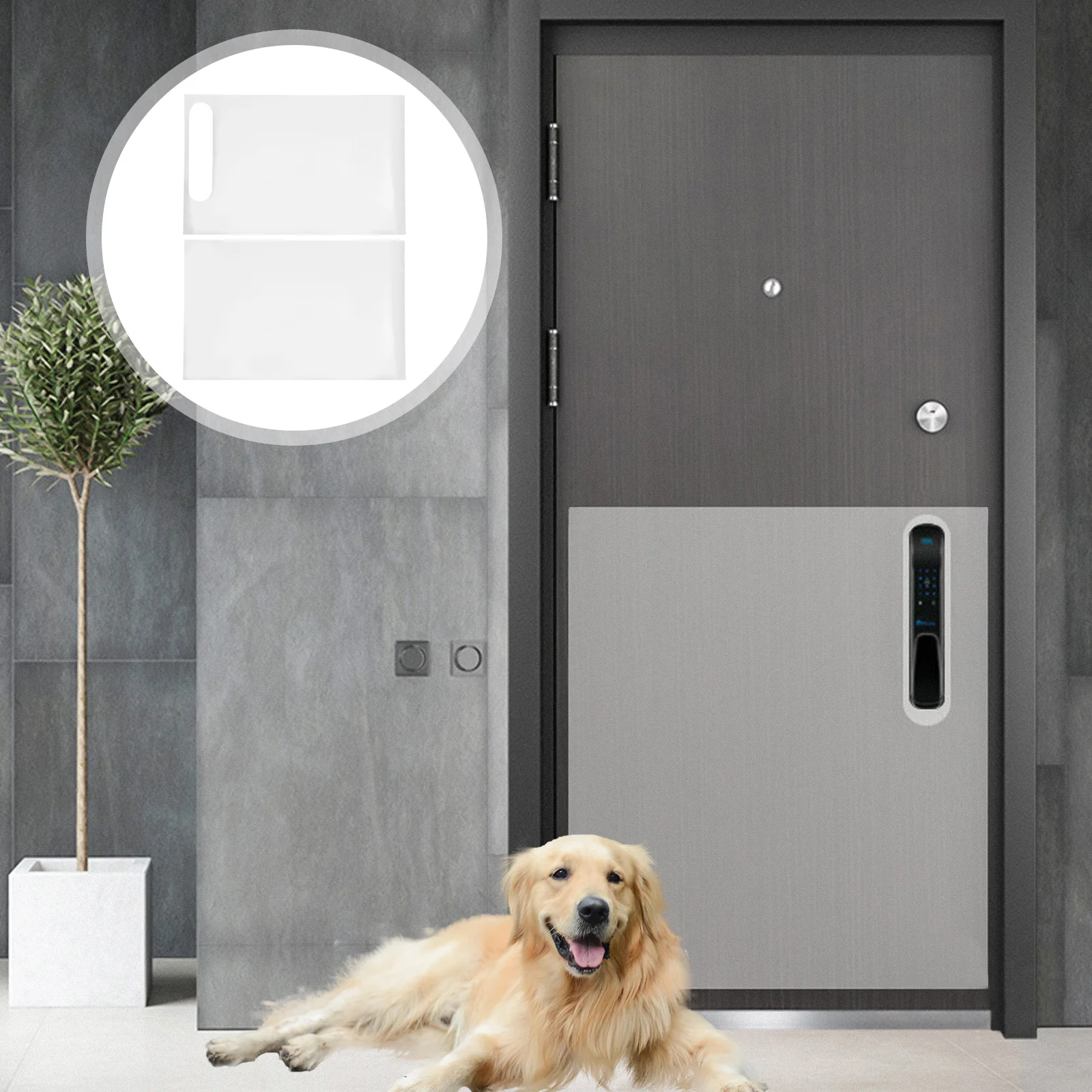 

2Pcs Dog Scratch Door Protector Wear-Resistant Clear PVC Sticker Furniture Anti-Scratch Door Guard Patch Dog Scratch Sticker