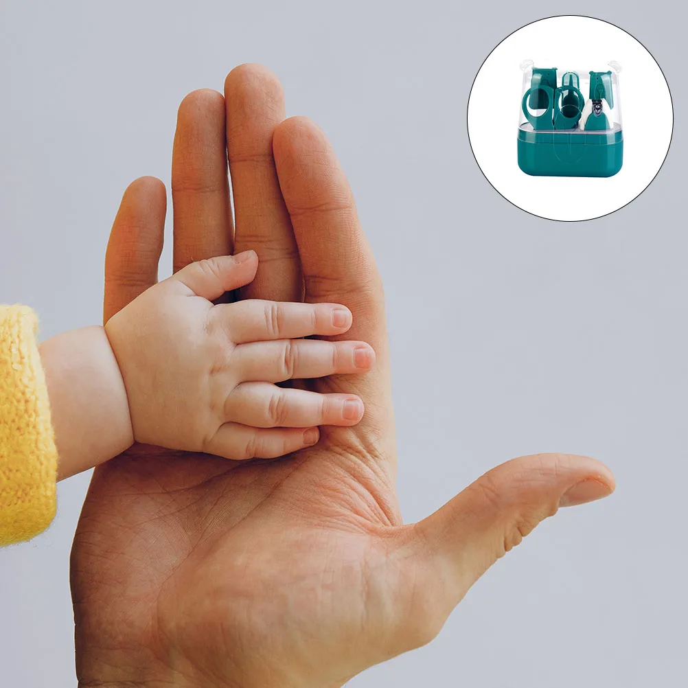 

Baby Clipper Set Rounded Blades Safe Trimming Easy Grip Comfortable 5-In- Kit For Infants Scissors Clippers Grooming