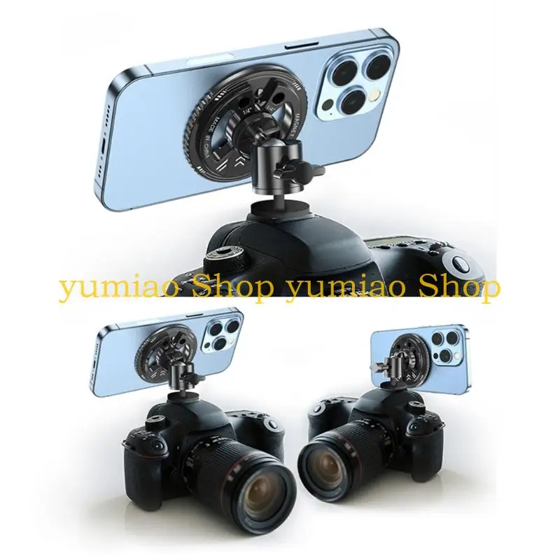 587B Phone Tripod Adapter 1/4Inch Screw Mount Rack For Camera Rig Live Streaming Video Recording Aluminum Alloy Base